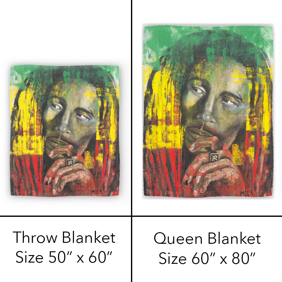 Bob Marley Blanket girl.painted