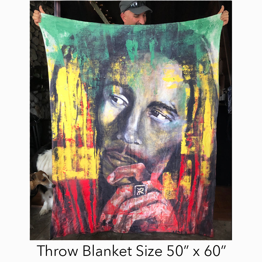 Bob Marley Blanket girl.painted